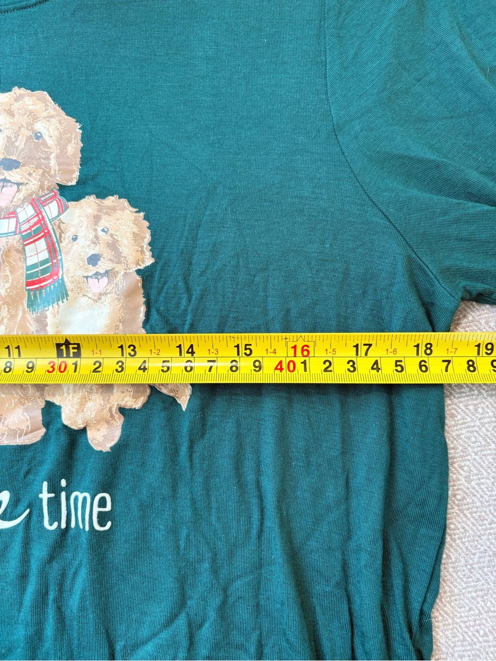 Teal pajama top. Size small. - Picture 5 of 7